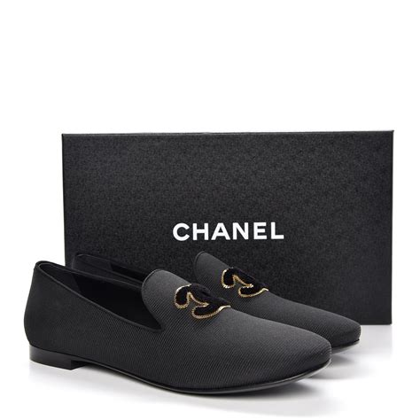 chanel black fabric loafers|chanel clothing store.